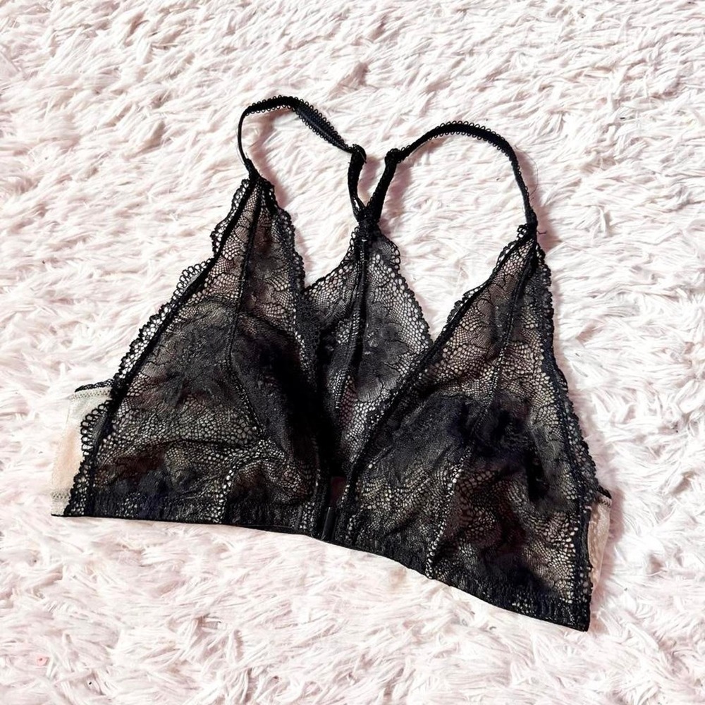 Whimsygoth Vampy Sexy Sheer Lace Feminine Delicate Bralette Womens L Dark Fairy